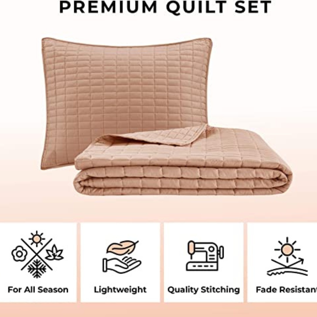Hyde Lane Blush Bedding Set Quilt Blanket Summer Bedding Size King