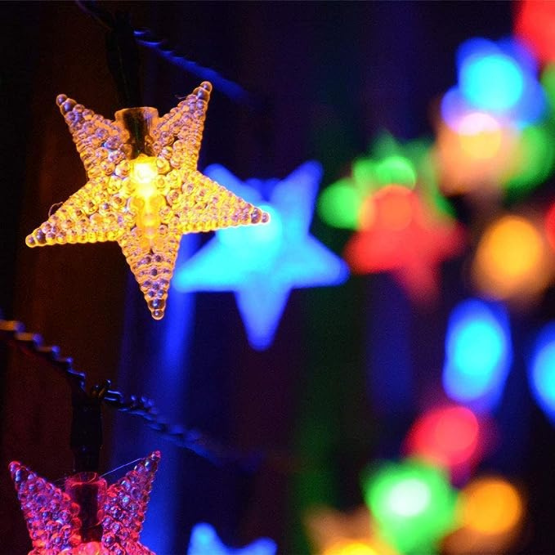 Star String Lights 32.8ft 50LED Battery Operated with 8 Modes Color Changing and Remote Control
