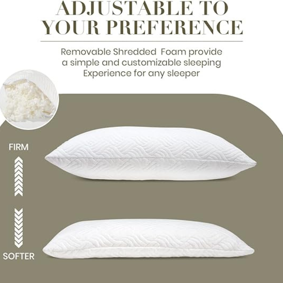 Enther Shredded Memory Foam Bed Pillow