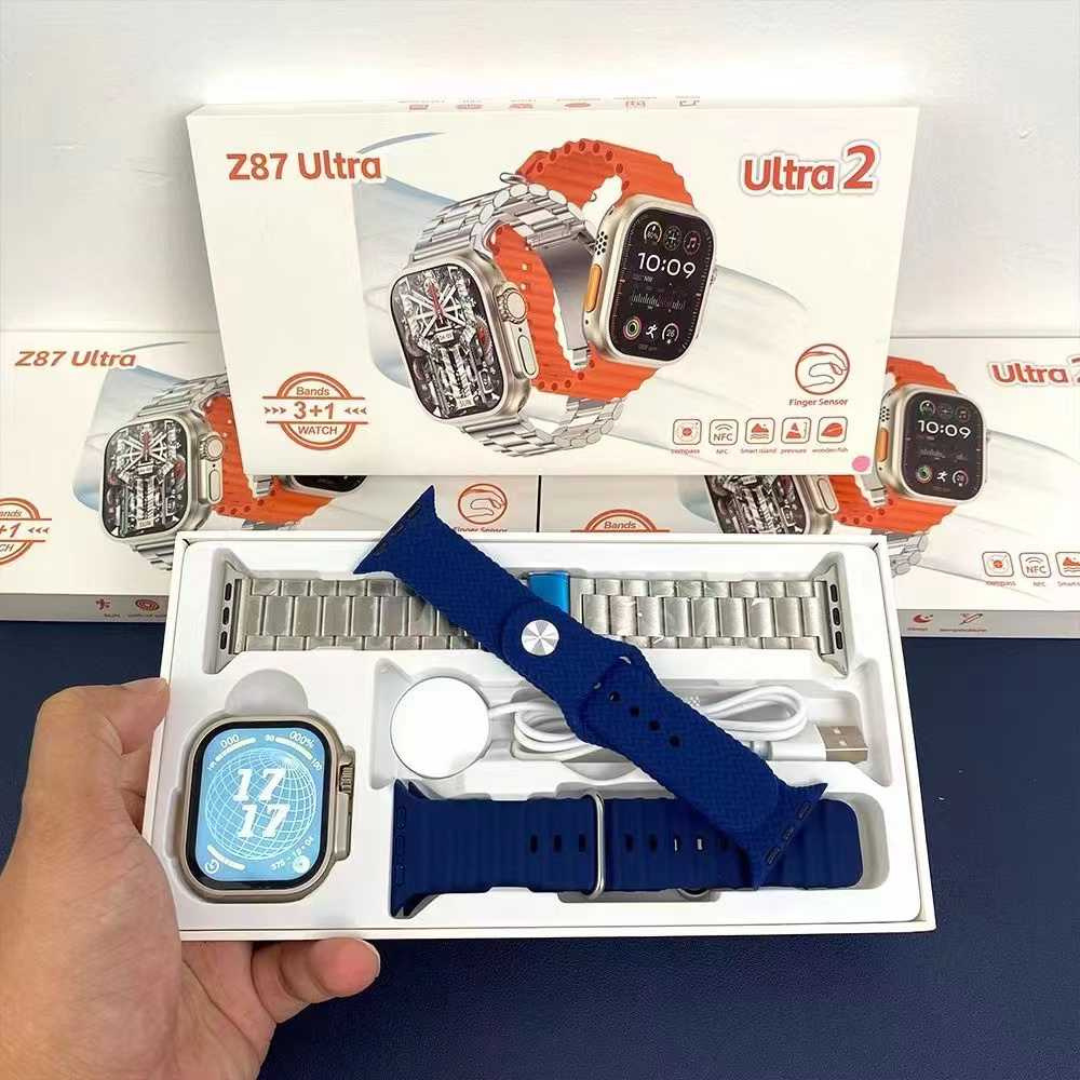 Z87 Ultra 2 Smart Watch IP68 NFC Waterproof with 3 Interchangeable Straps