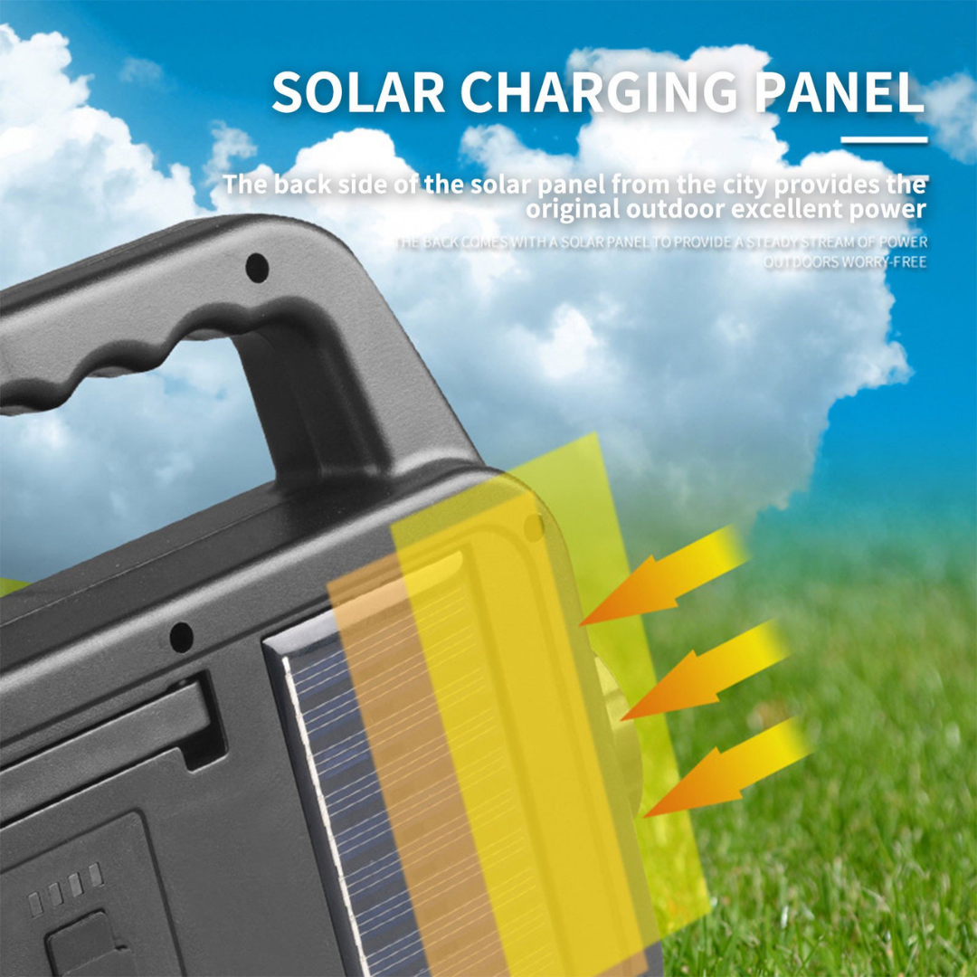 Super Solar Light USB Rechargeable COB LED Waterproof Handheld Flashlight