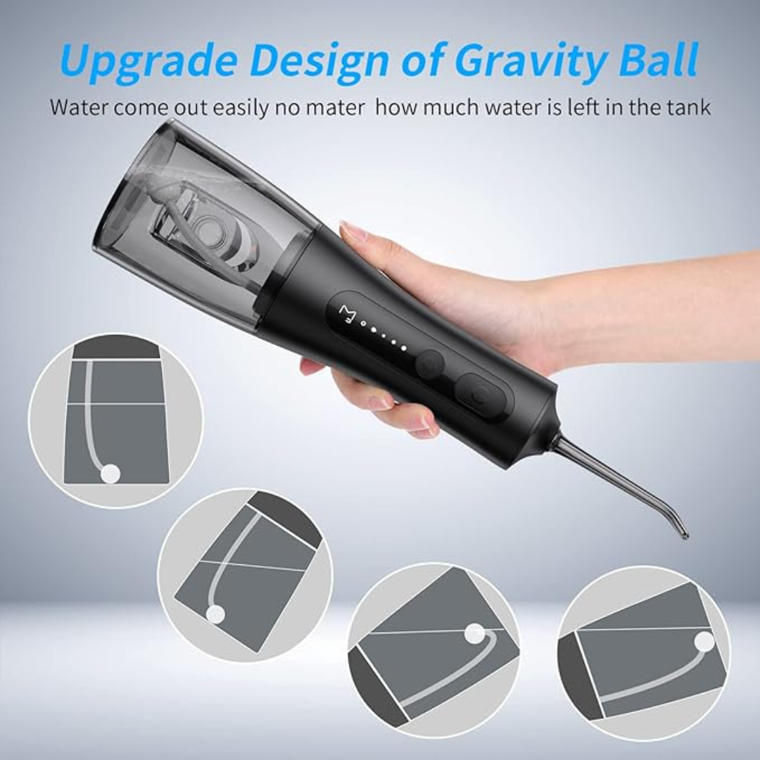 Portable Cordless Water Flosser Waterproof and Rechargeable 300ml