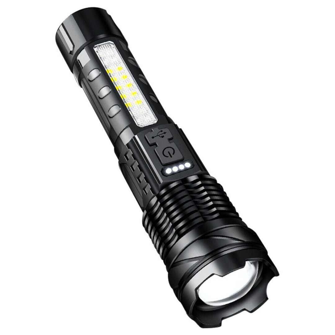 Outdoor Cob Strong Light Waterproof Handheld Flashlight USB Rechargeable