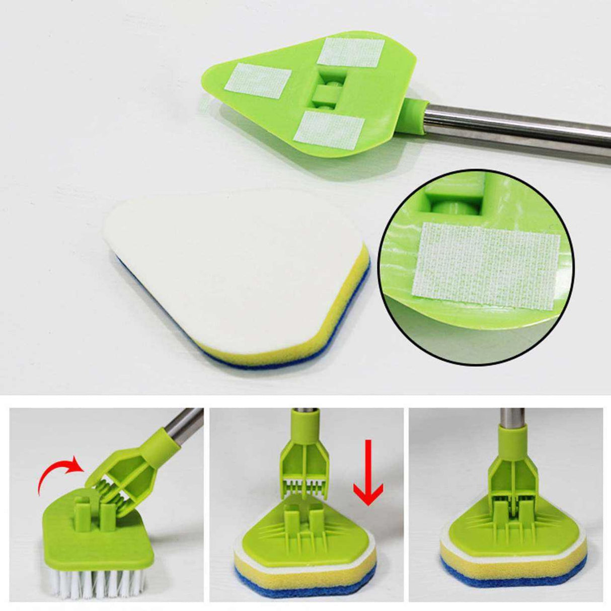 3 in 1 Scrub Cleaning Brush with 35 Inch Long Extendable Handle