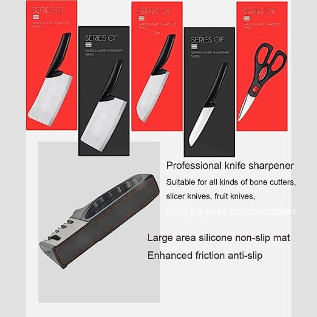 4-in-1 Manual Professional Chef's Kitchen Knife Sharpener