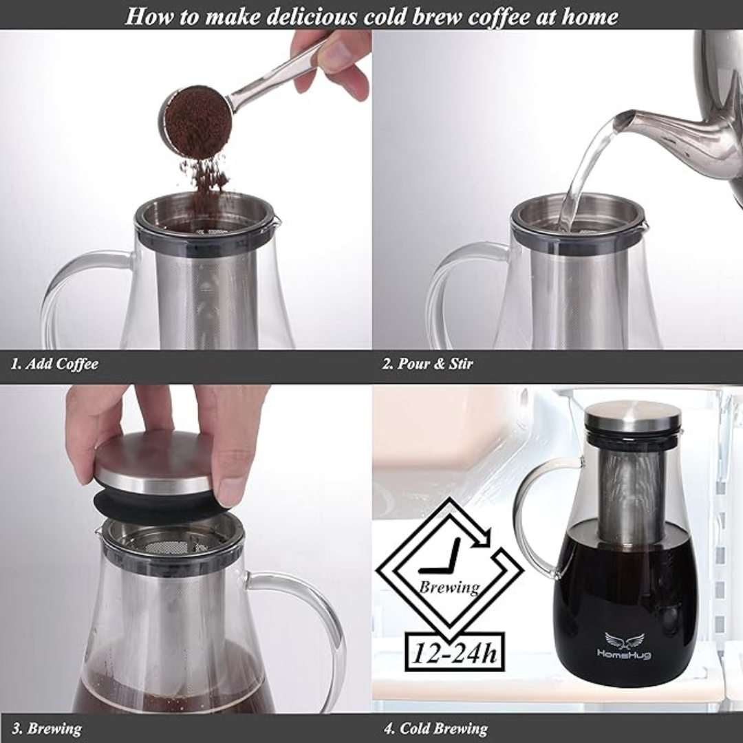 HomsHug Cold Brew Iced Coffee Maker and Tea Infuser 1000ml