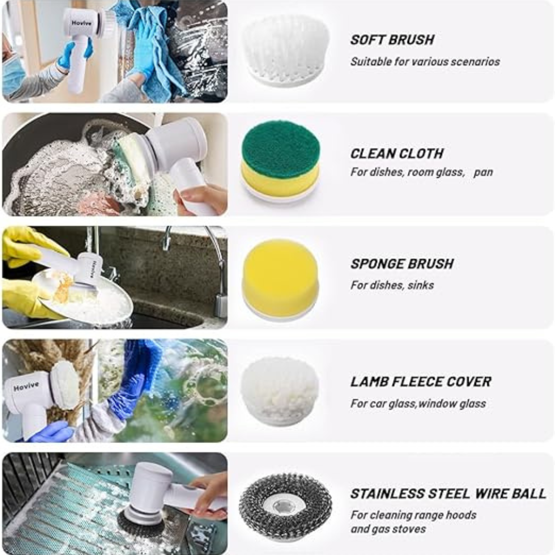 5in1 Electric Spin Scrubber for Cleaning