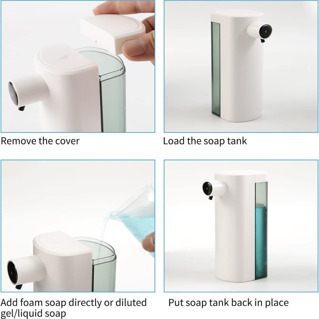 Automatic Soap / Hand Sanitizer Dispenser Smart Sensor Rechargeable With 3 Dispensing Levels Waterproof