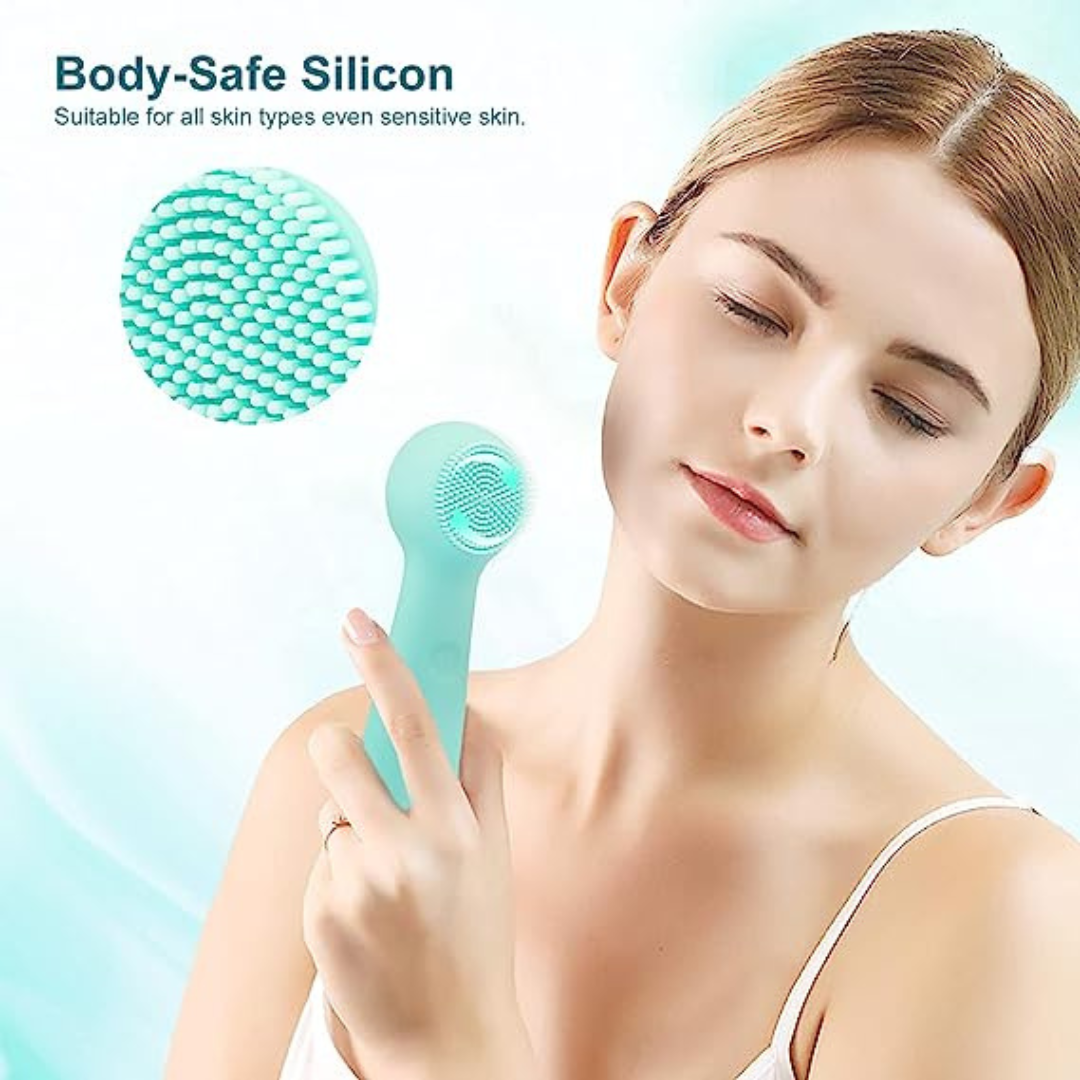 Waterproof Heated Sonic Silicone Facial Cleansing Brush