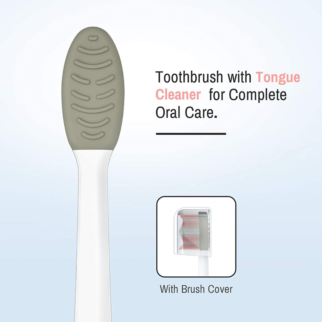 Sonic Electric Vibrating Toothbrush with Smart Timer for Adults, Pink