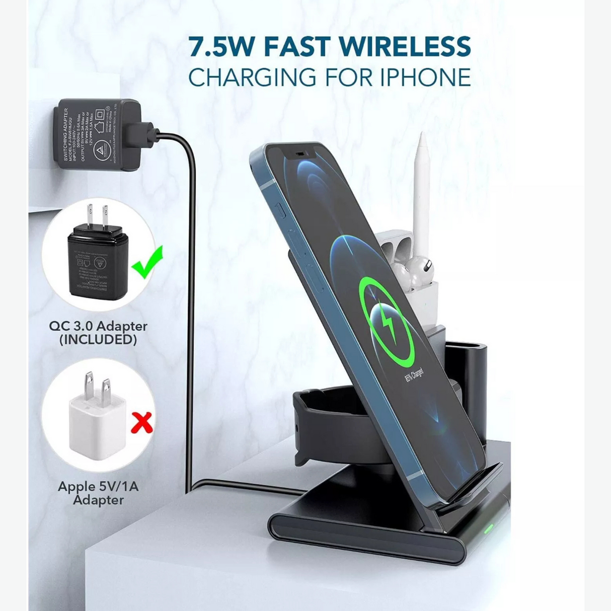 4 in 1 Wireless Charger Charging Station