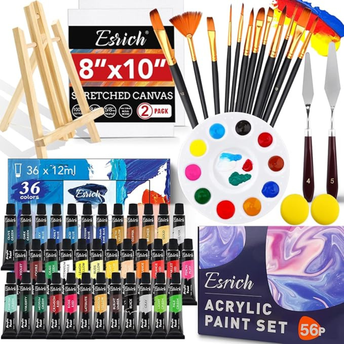 56 pcs Professional Acrylic Paint Set