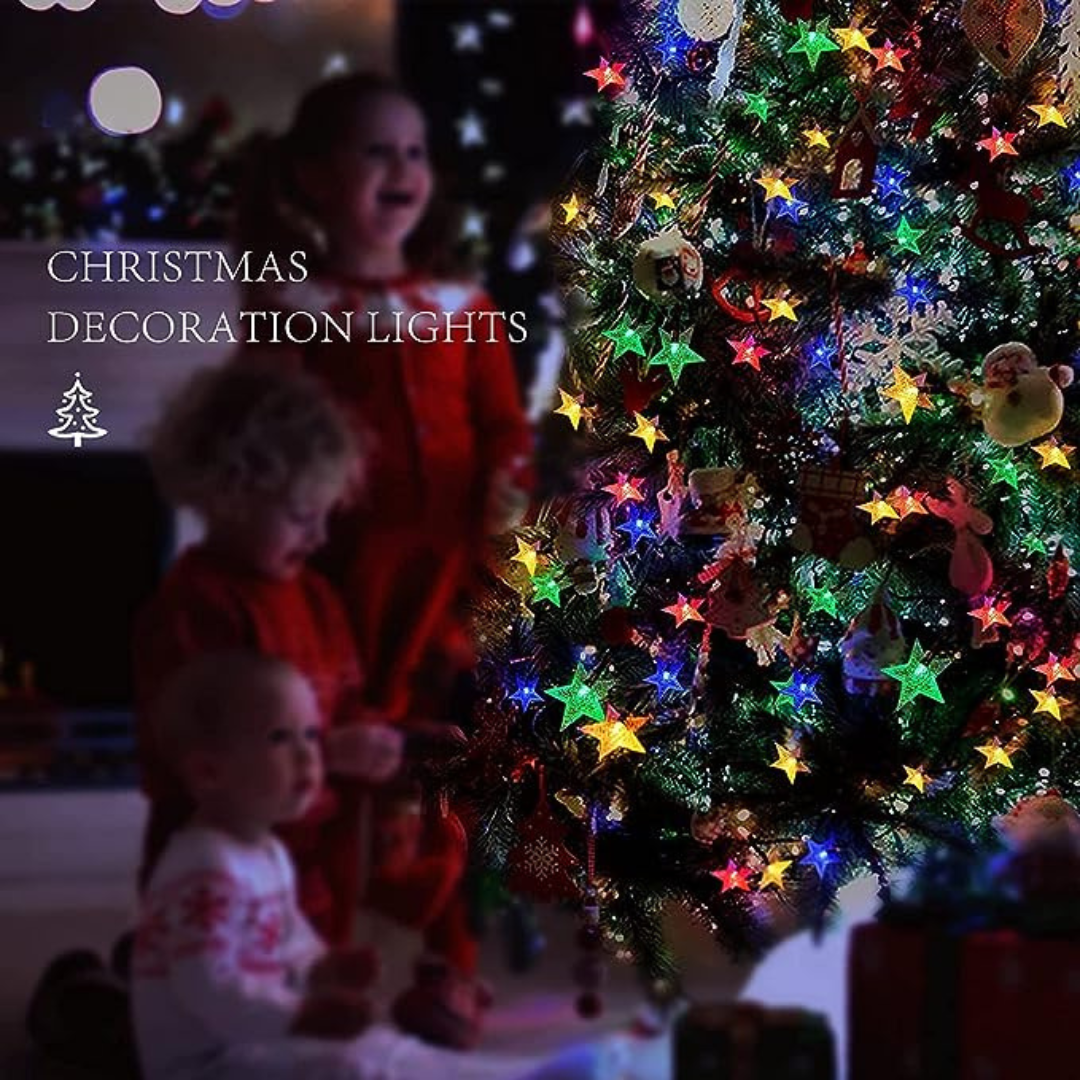 Star String Lights 32.8ft 50LED Battery Operated with 8 Modes Color Changing and Remote Control