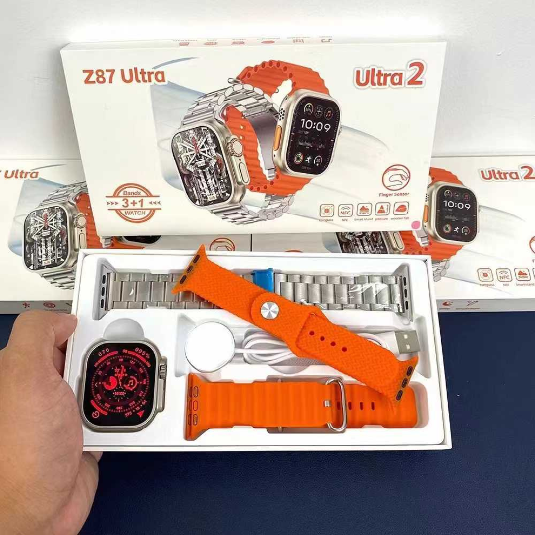 Z87 Ultra 2 Smart Watch IP68 NFC Waterproof with 3 Interchangeable Straps