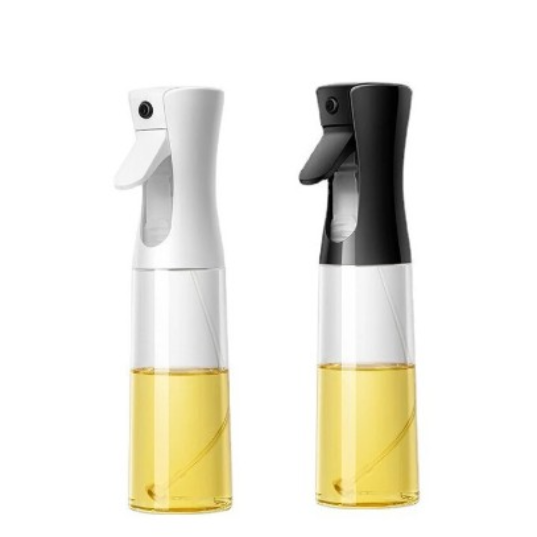2 Piece Set Cooking Oil Spray Bottle with Oil Brush and Cleaning Sponge