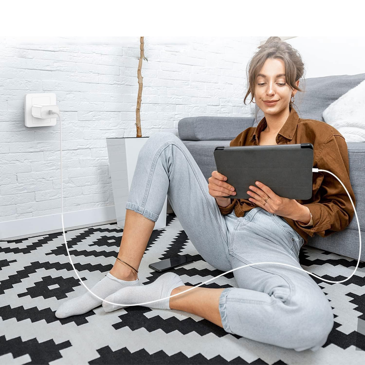 20w Fast Charging Block with 6 FT Cable