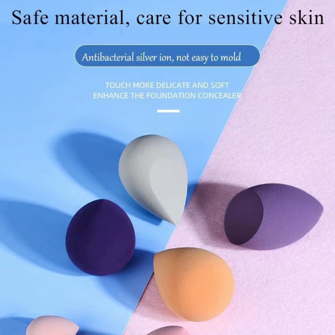 4pcs/6pcs Soft Teardrop Makeup Sponge Blender in a Drift Bottle