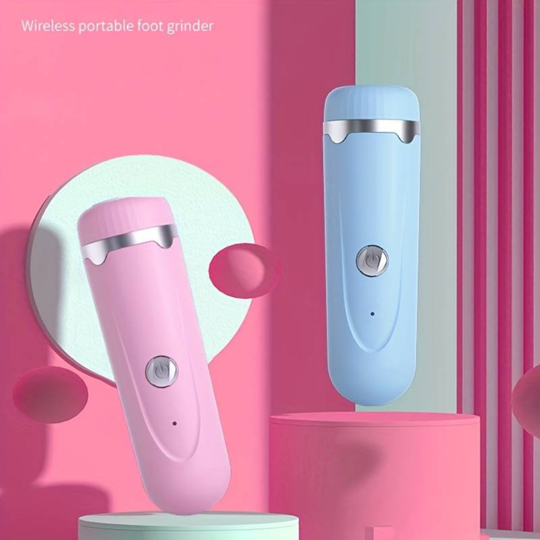 Wireless Potable Electric Foot File Callus Remover with 3 Grinding Heads