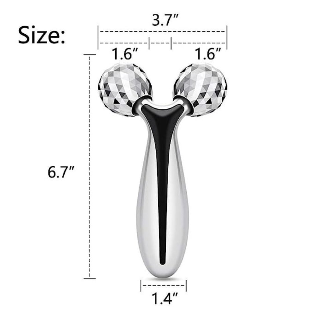 3D V-Shaped Manual Facial Roller Massager