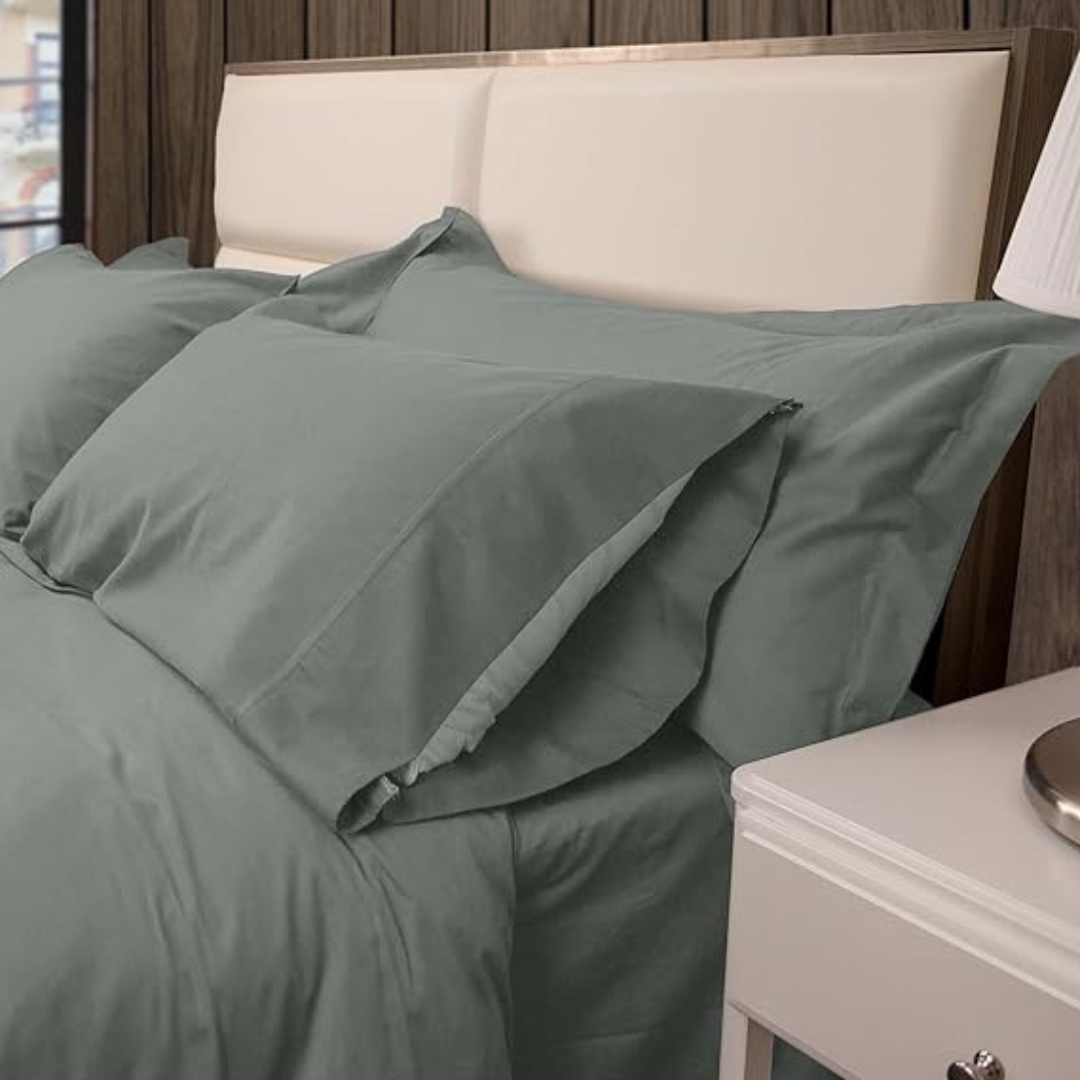 CozCot 100% Cotton Pillow Case Set of 2 Fits Standard & Queen