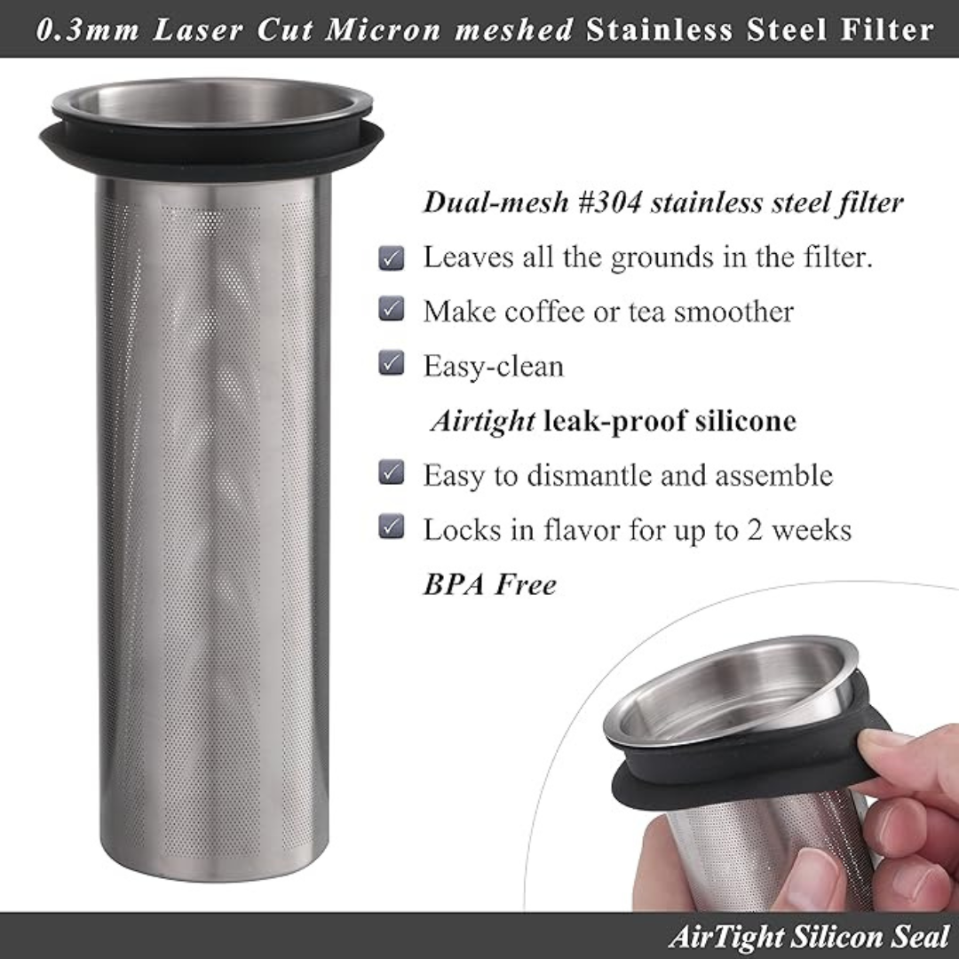 HomsHug Cold Brew Iced Coffee Maker and Tea Infuser 1000ml