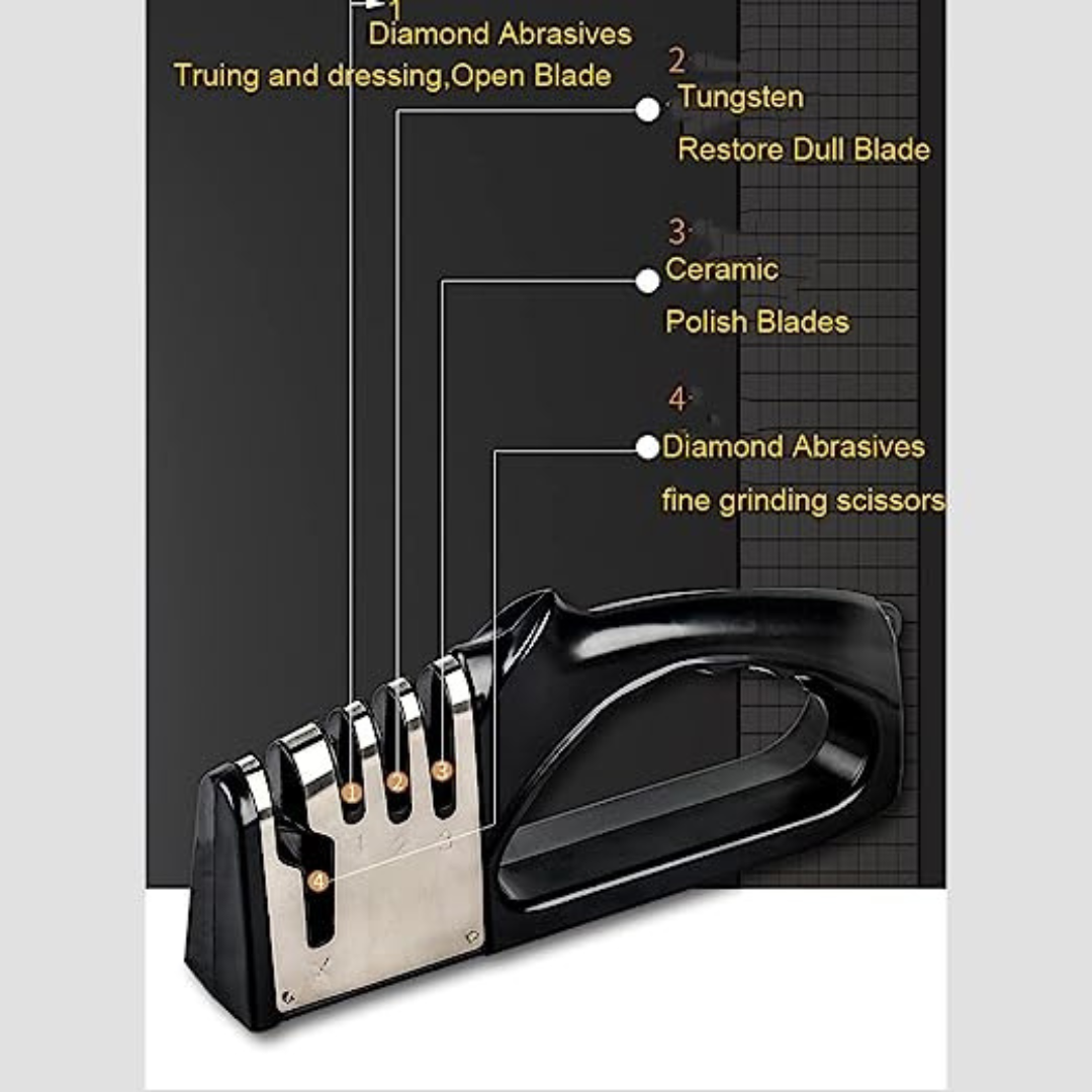 4-in-1 Manual Professional Chef's Kitchen Knife Sharpener
