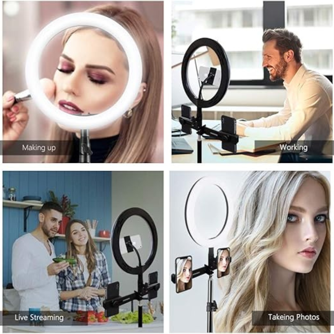 Mountdog 10inch LED Circle Selfie Ring Light with Tripod Stand