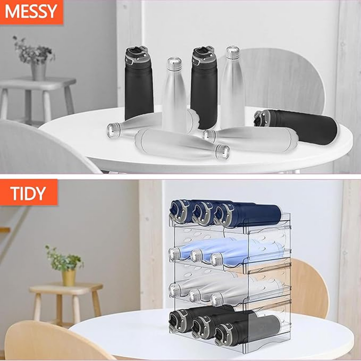 Stackable Wine Bottle Holder 4 Tiers for 16 Bottles