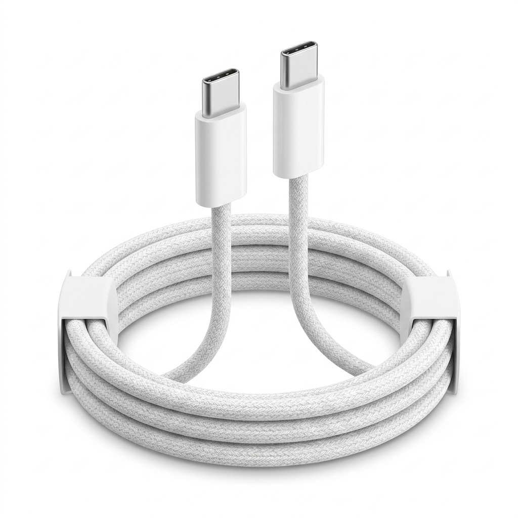 USB-C cable showing both connectors from side angle.
