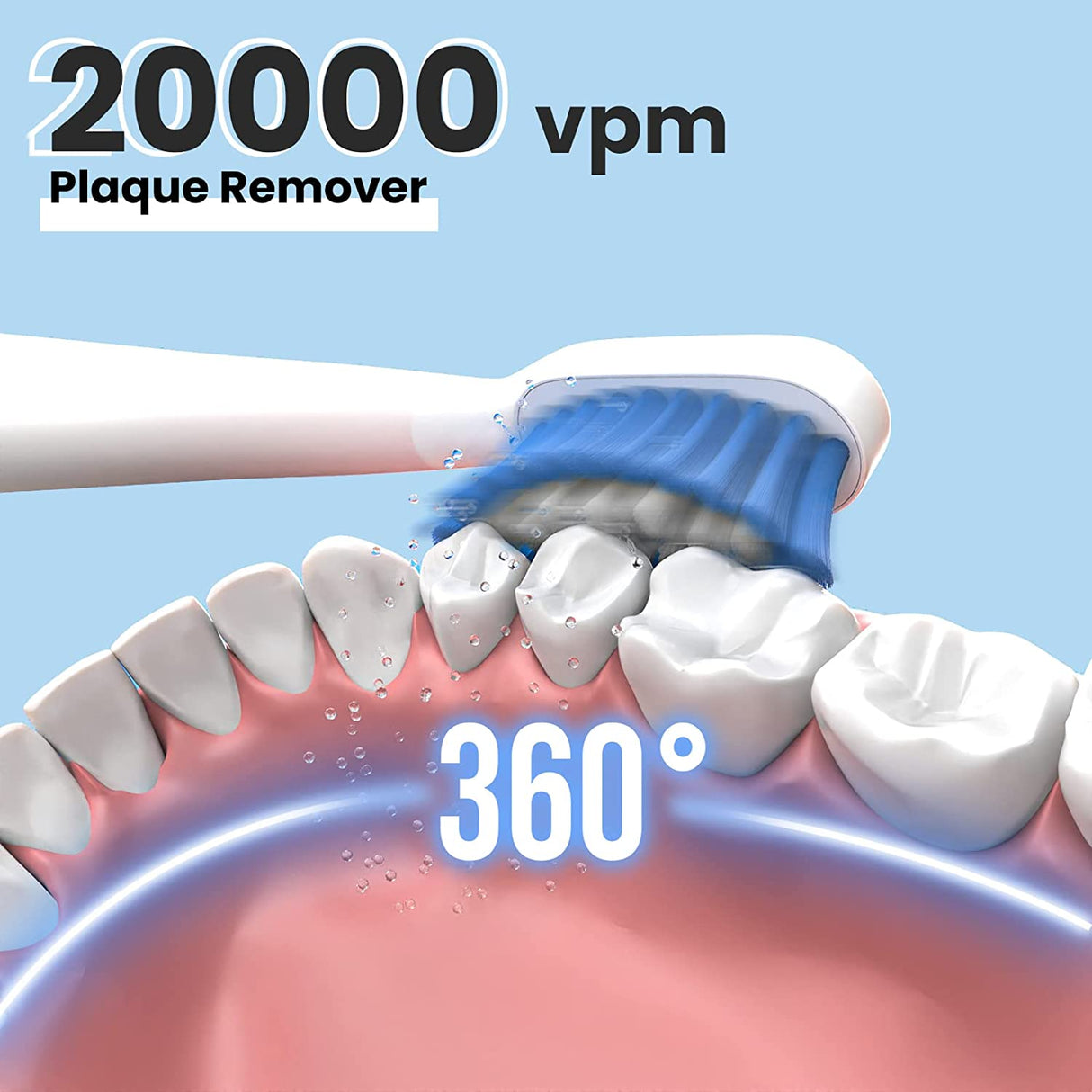 Dikla Electric Rechargeable Powered Toothbrush for Adults, White