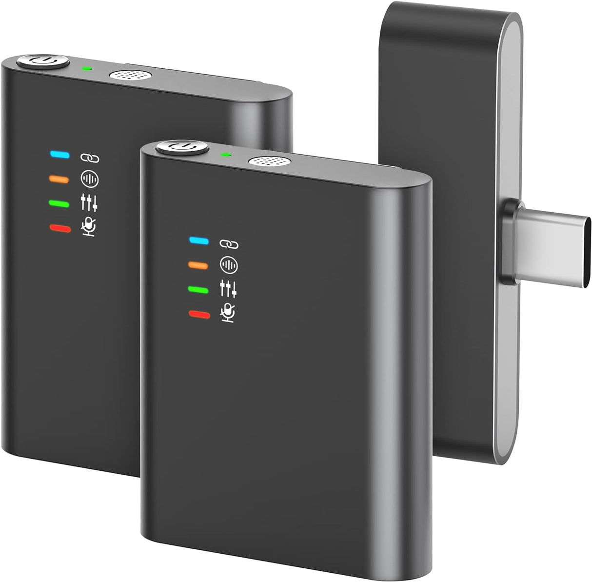 2-Pack Wireless Lavalier Bluetooth Microphones