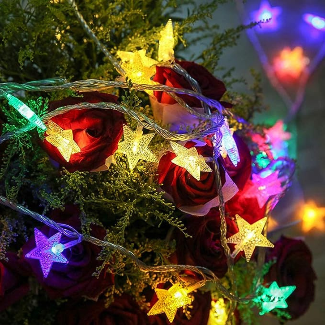 Star String Lights 32.8ft 50LED Battery Operated with 8 Modes Color Changing and Remote Control
