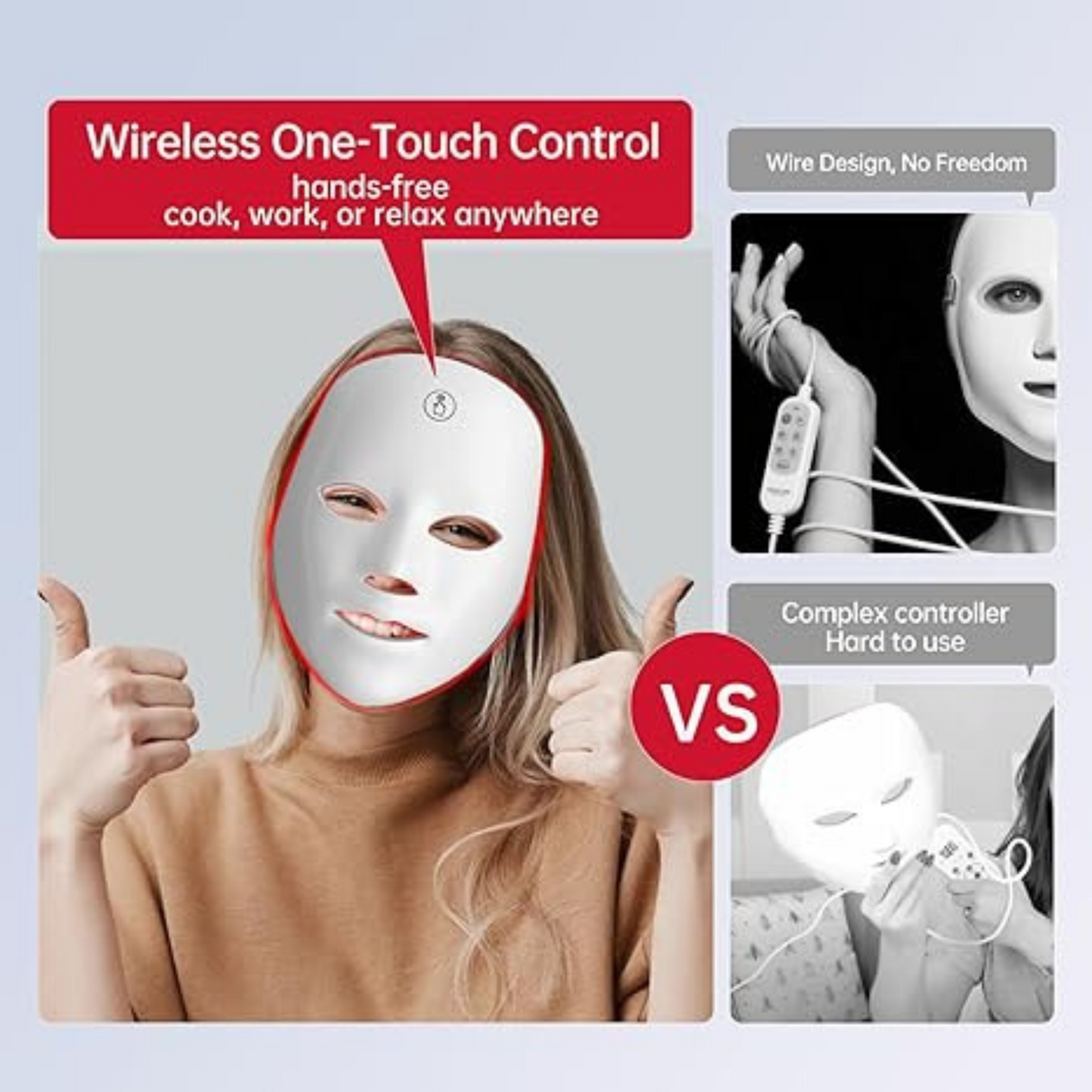 Portable 7 Color Red Light Facial Masks