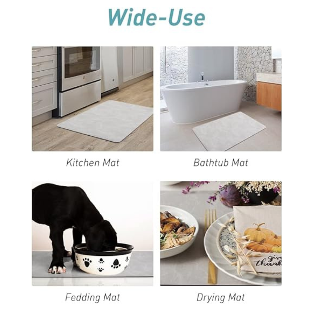 Non Slip Bathroom Mat Stain Resistant and Quick Dry, 17" x 27"Light Grey