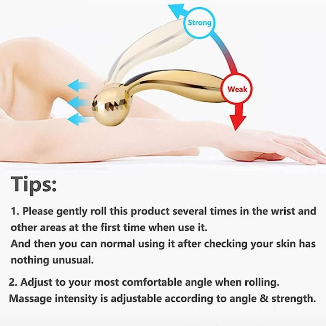 3D V-Shaped Manual Facial Roller Massager