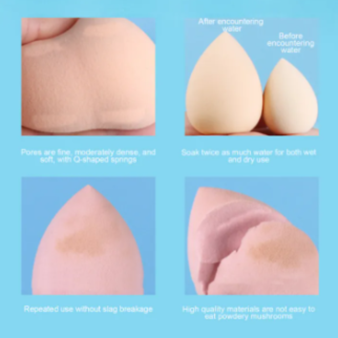 4pcs/6pcs Soft Teardrop Makeup Sponge Blender in a Drift Bottle