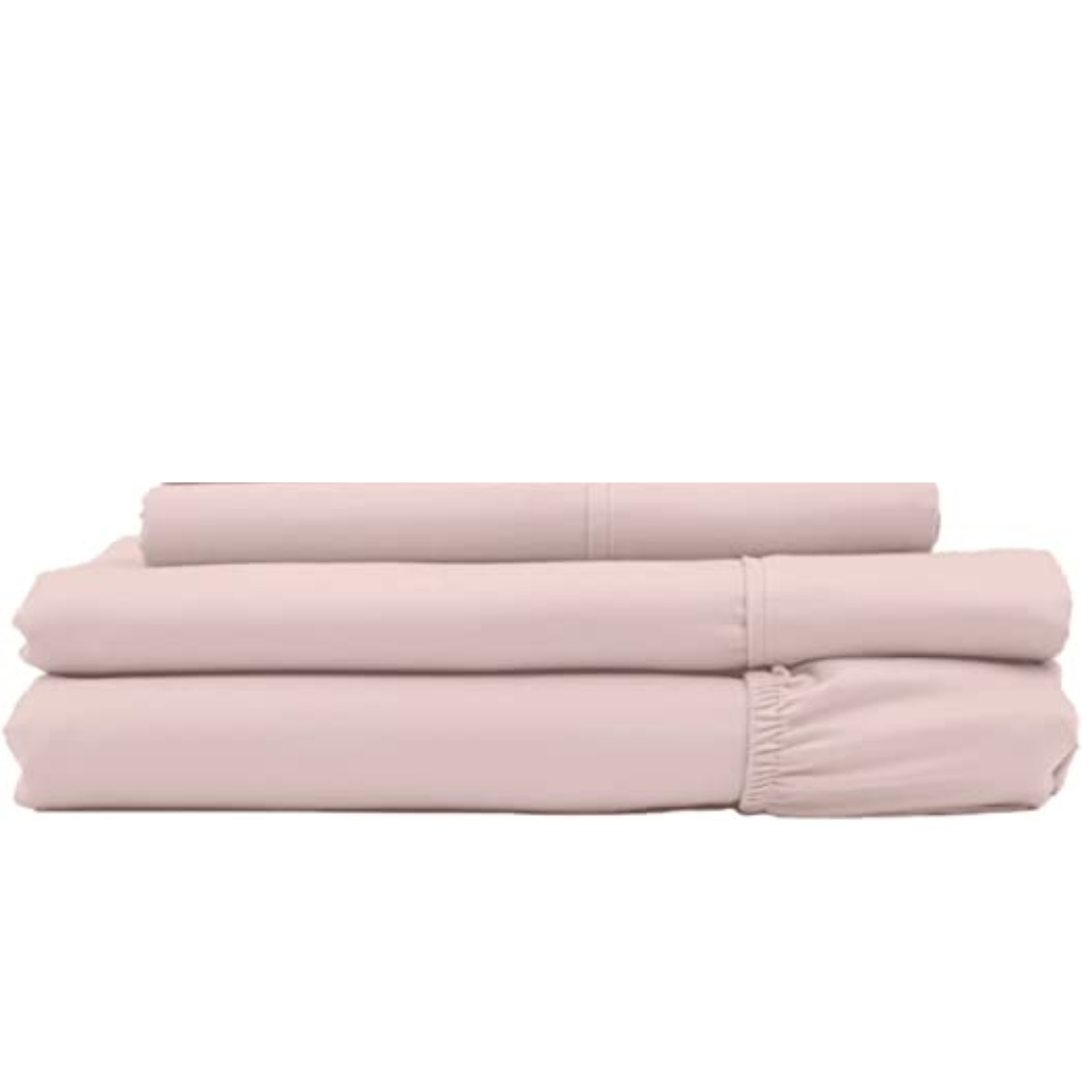 Cozcot 100% Cotton Sheet Set 3/4 Piece. Set 450 Thread Count Sateen Weave