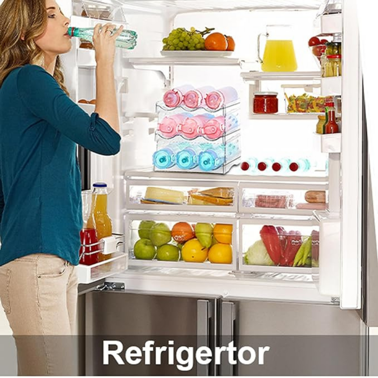 Stackable Wine Bottle Holder 4 Tiers for 16 Bottles