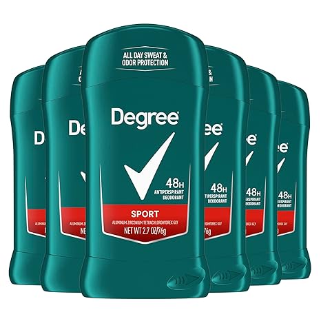 6 Pack Degree Men Original Protection Antiperspirant Deodorant Sport 2.7 oz