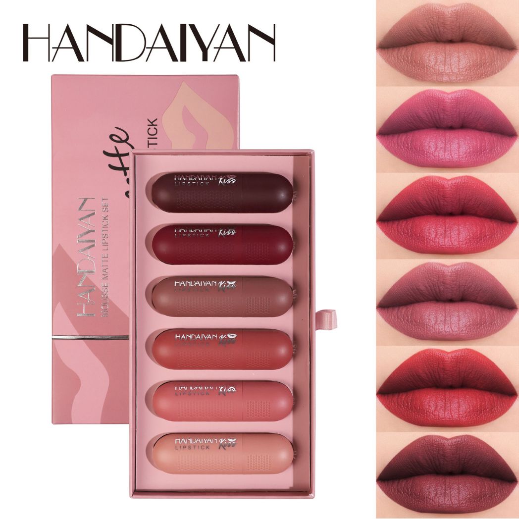6 piece Mousse Matte Lipstick Set