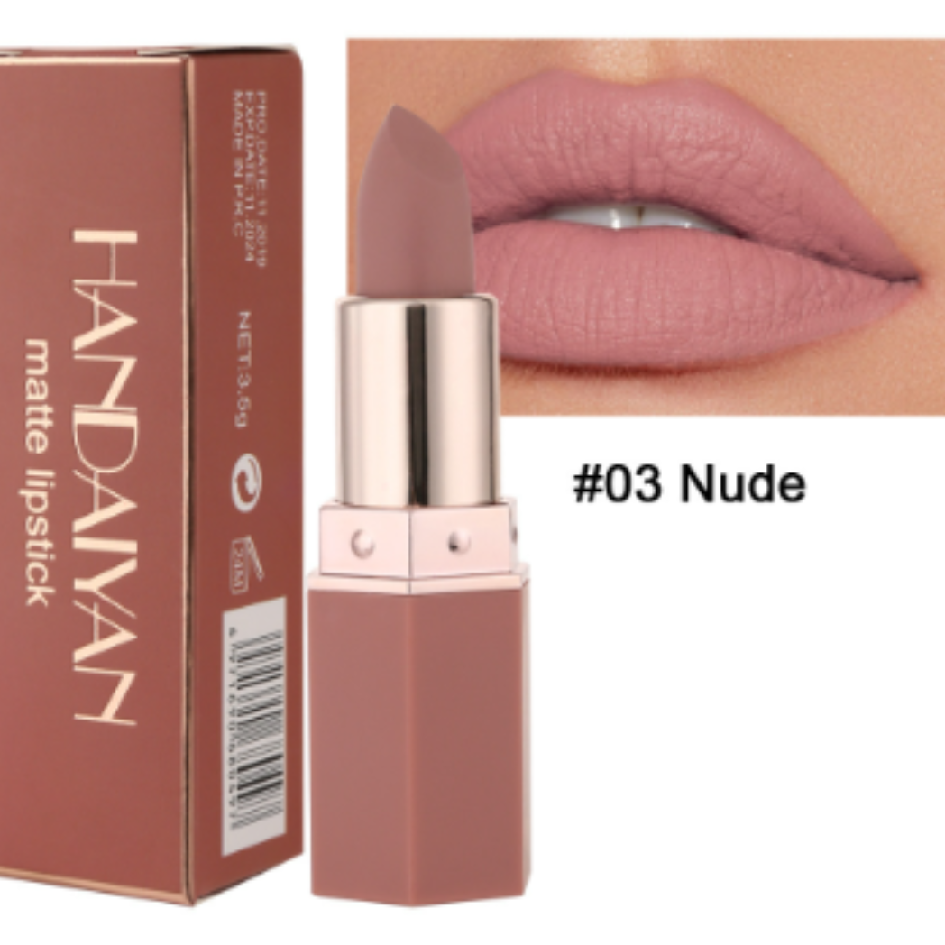 6 piece Nude Velvet Cream Matte Lipstick Set