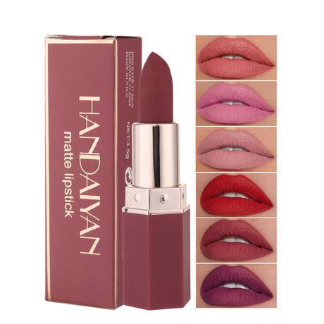 6 piece Nude Velvet Cream Matte Lipstick Set
