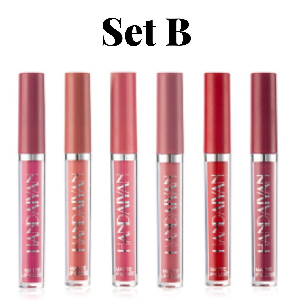 6 piece Handaiyan Waterproof Matte Liquid Lipstick Set