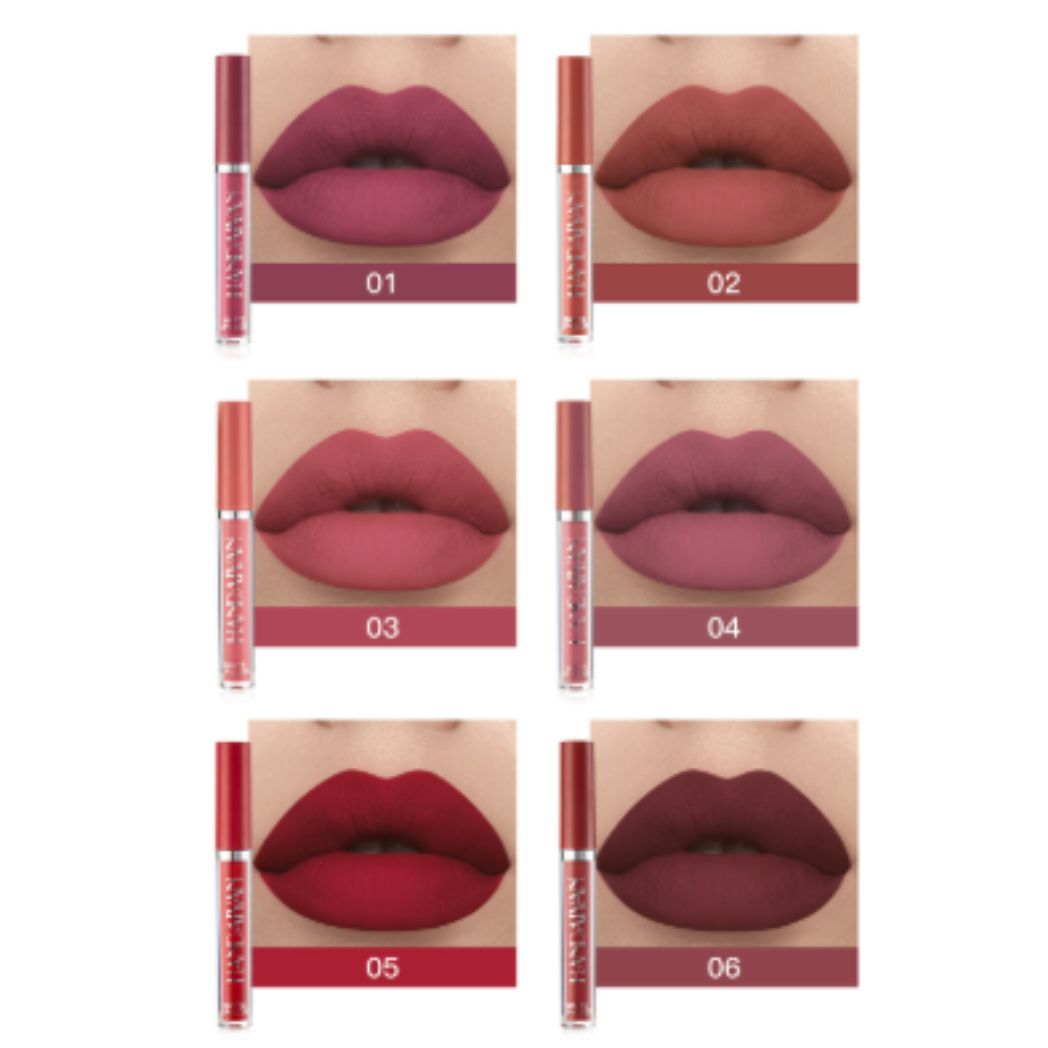6 piece Handaiyan Waterproof Matte Liquid Lipstick Set