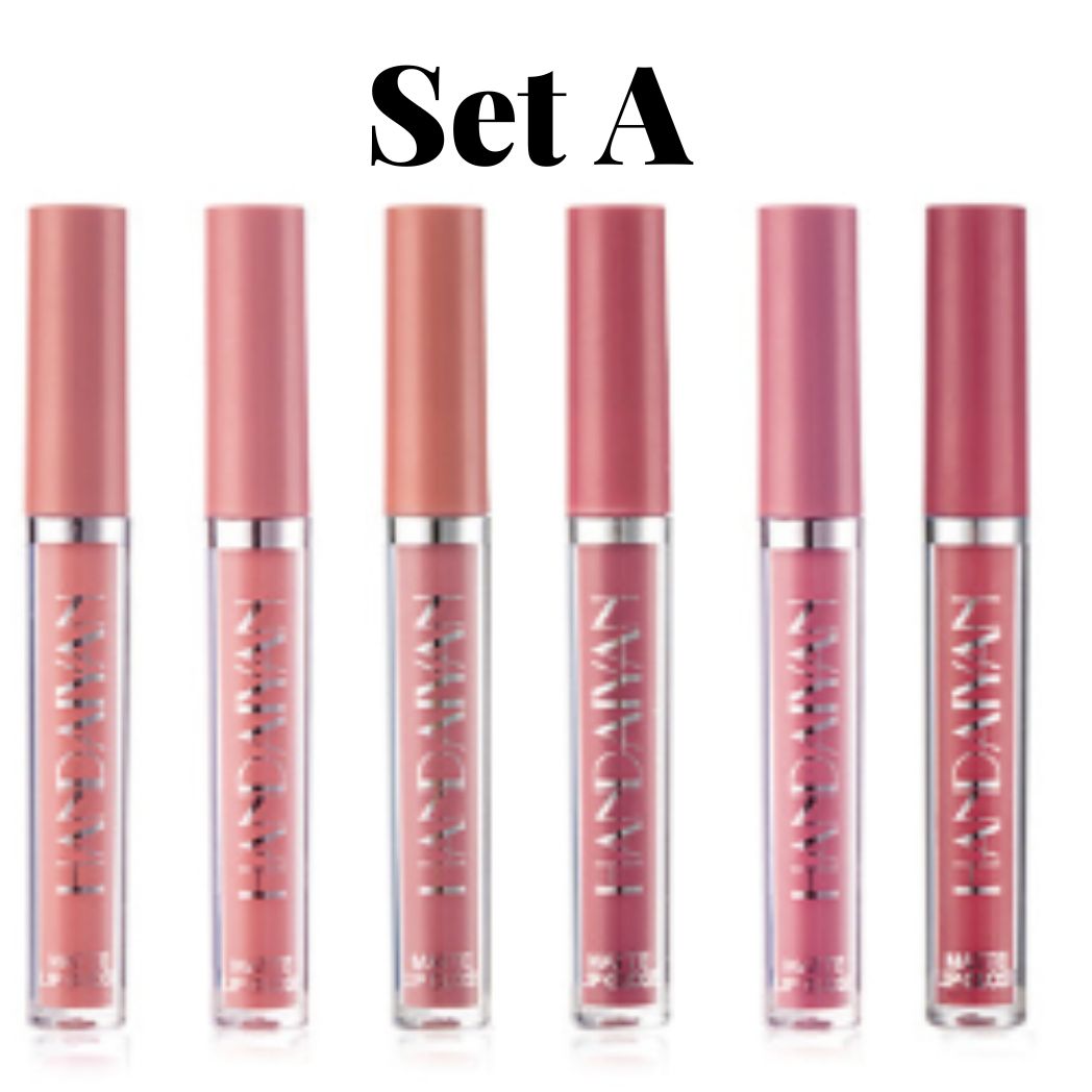 6 piece Handaiyan Waterproof Matte Liquid Lipstick Set