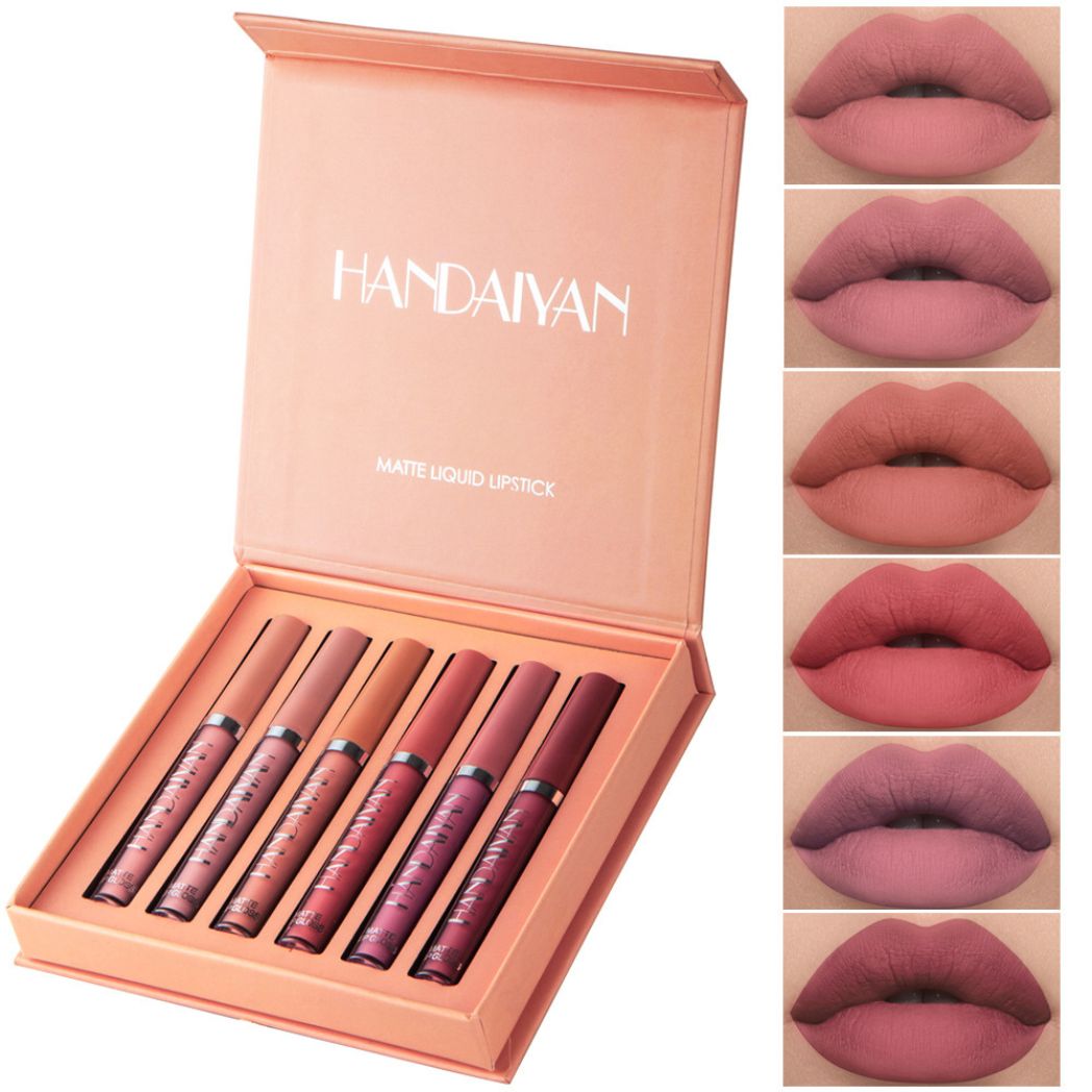 6 piece Handaiyan Waterproof Matte Liquid Lipstick Set