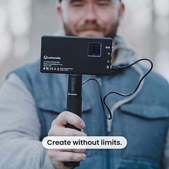 LUME CUBE Power Bank Grip | Portable Charger Handle for DSLR Camera, LED Lights, iPhone, Smartphones & GoPro