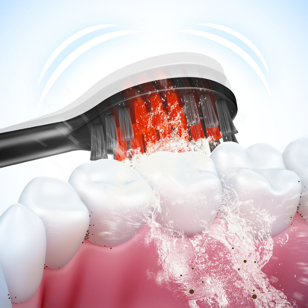 Sonic Electric Vibrating Toothbrush with Smart Timer for Adults, Black