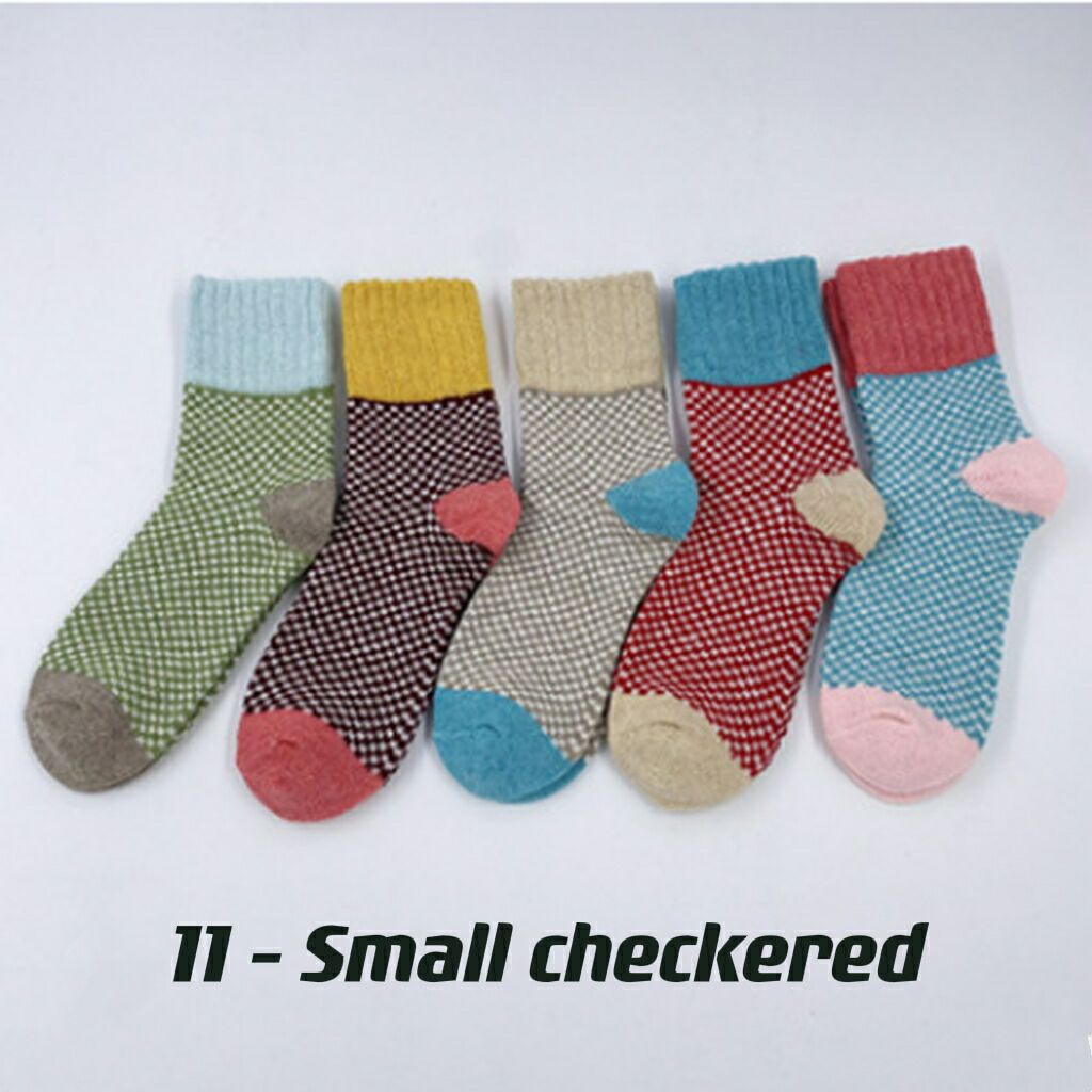 Ladies Winter Socks, Vintage Casual Boat Socks (5 pairs)