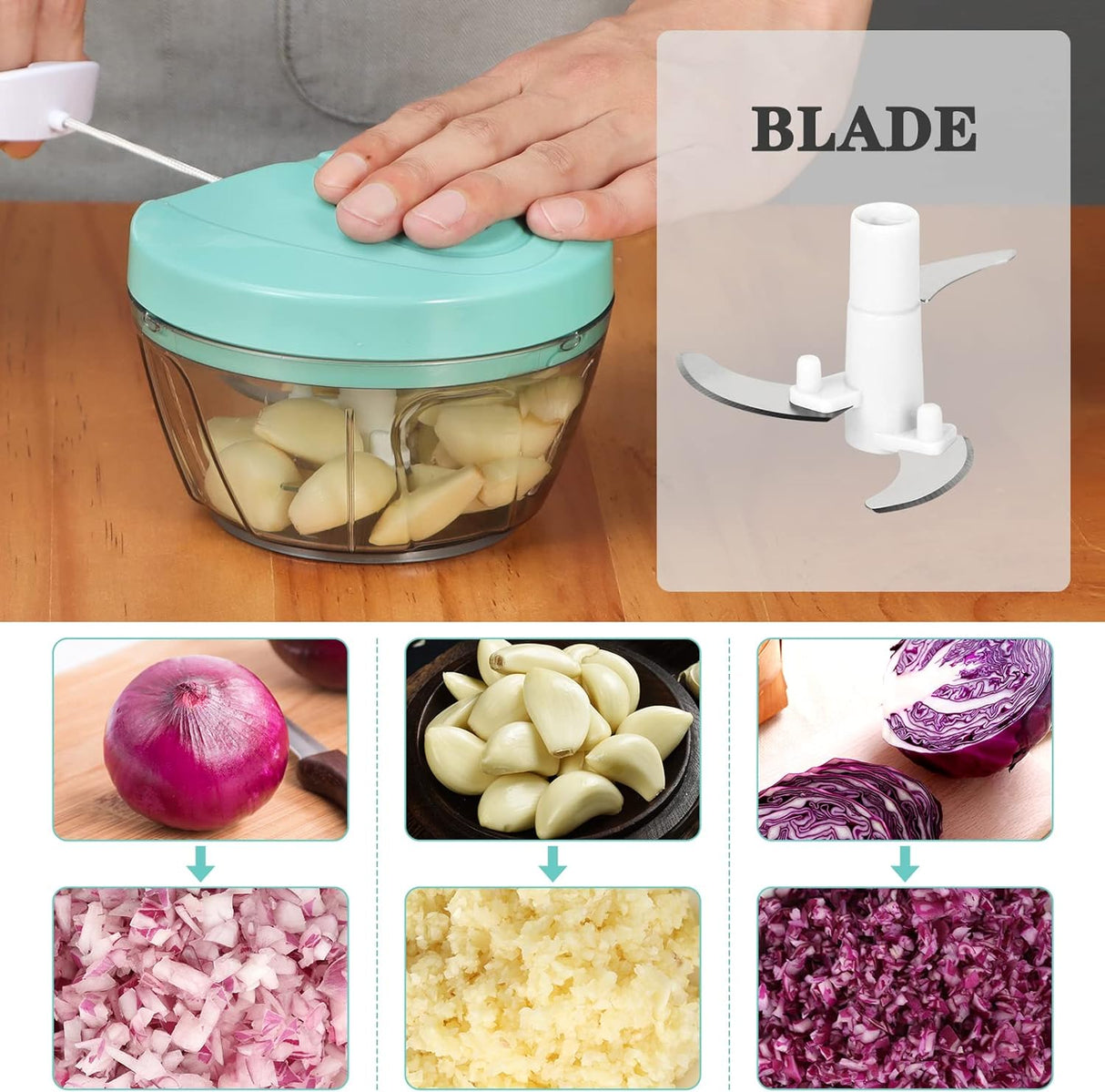 Manual Food Chopper Vegetable Cutter